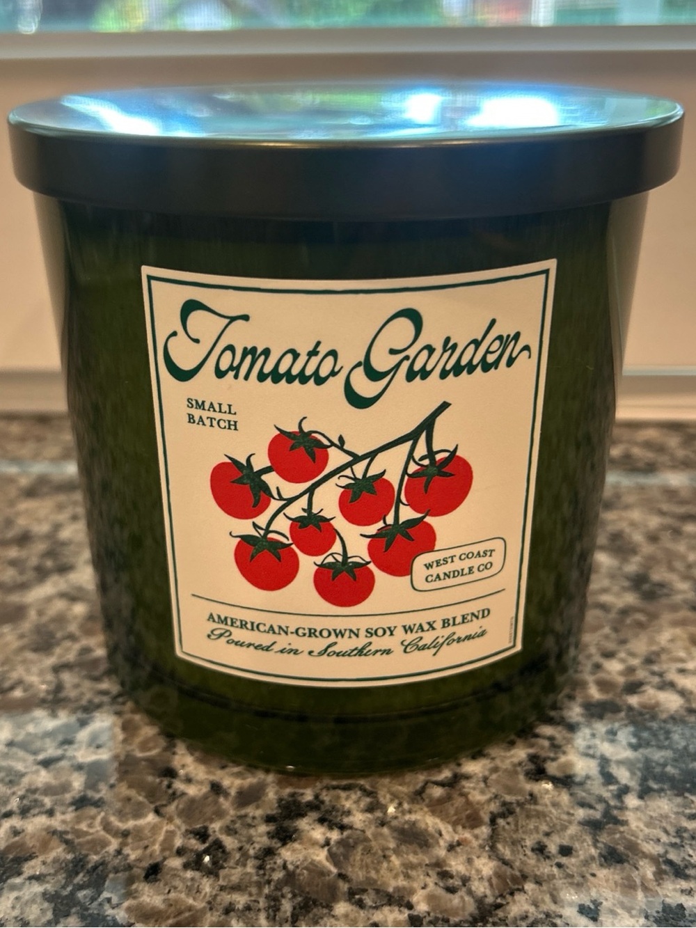 LeoBen Soy Tomato Garden Greens Moss Vines Cottagecore Candle Jumbo 24oz 3 Wick